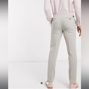 ASOS Design suit pants in putty wool blend